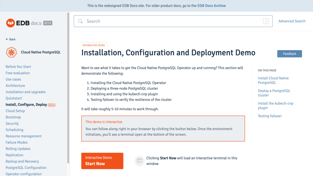 Cloud Native PostgreSQLのInteractive Demoを使ってみよう | EDB Postgres Portal